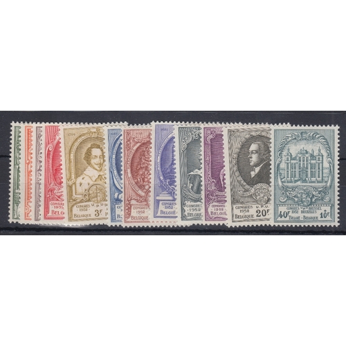 436 - STAMPS BELGIUM 1952 UPU set of 12, mounted mint SG 1398-1409