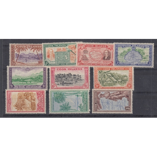 462 - STAMPS COOK ISLANDS 1949 GVI definitive set of ten, lightly M/M, SG 150-59. Cat £65