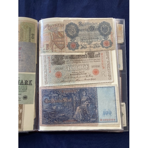 28 - BANK NOTES : Album of World bank notes in used condition, India, Belgium, Hong Kong, Canada etc