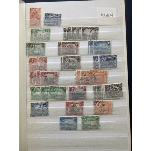 51 - STAMPS : Mixed box of mainly British Commonwealth in stock books and albums, Hong Kong, Jamaica, New... 