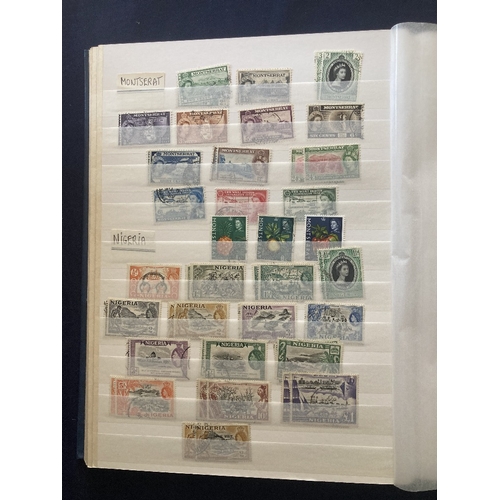 51 - STAMPS : Mixed box of mainly British Commonwealth in stock books and albums, Hong Kong, Jamaica, New... 