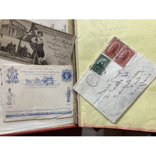 55 - STAMPS : Six old world albums , mixed condition but some better stamps spotted including a reasonabl... 