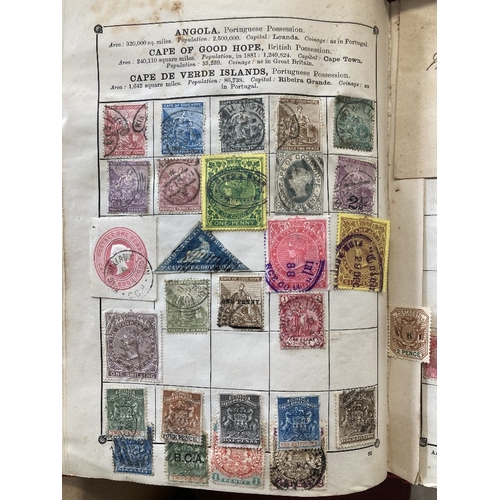 55 - STAMPS : Six old world albums , mixed condition but some better stamps spotted including a reasonabl... 