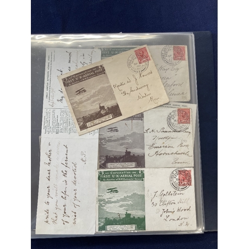 150 - STAMPS AIRMAIL Collection of 1911 Aerial Post covers and cards including various colour envelopes, E... 