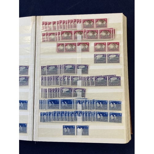 174 - STAMPS 1946 Victory unmounted mint stamps in large stock book heavily duplicated (000's)