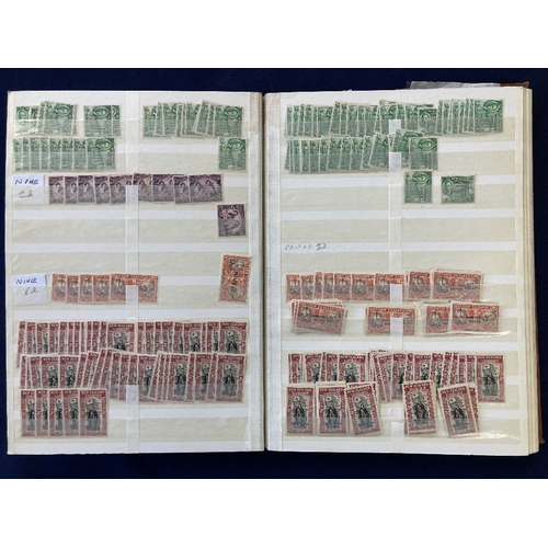 174 - STAMPS 1946 Victory unmounted mint stamps in large stock book heavily duplicated (000's)