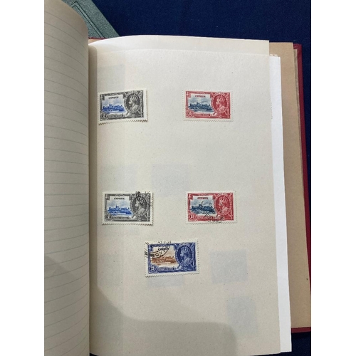 113 - STAMPS : Two small World albums mint and used included, better stamps spotted, strength in Commonwea... 