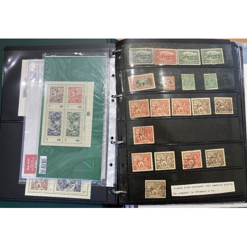 130 - STAMPS Collection of Wembley Exhibition material including cards, mint and used stamps, labels, meda... 