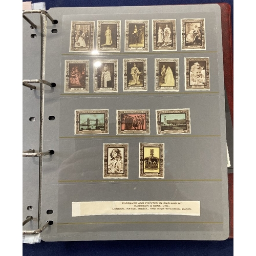 141 - STAMPS Album of cinderella material including 1937 Coronation labels, Stamp Exhibitions  etc nice lo... 