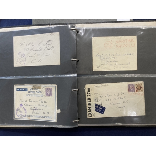 161 - STAMPS POSTAL HISTORY Cover album containing commercial and Censor mail from GVI period good lot  (9... 