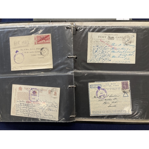 161 - STAMPS POSTAL HISTORY Cover album containing commercial and Censor mail from GVI period good lot  (9... 