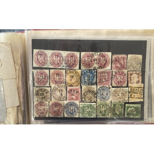 163 - STAMPS PRUSSIA, small album of covers and cards plus a few stamps (48 covers )