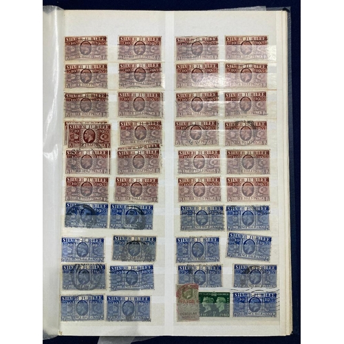 179 - STAMPS GREAT BRITAIN Used accumulation EDVII to GV in blue stockbook, duplicated but not checked for... 