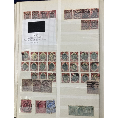 179 - STAMPS GREAT BRITAIN Used accumulation EDVII to GV in blue stockbook, duplicated but not checked for... 