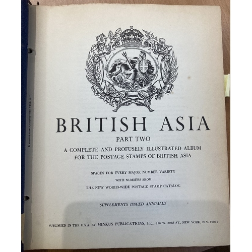 59 - STAMPS : BRITISH ASIA, old-time printed album with mint & used, including some good Pakistan with 19... 