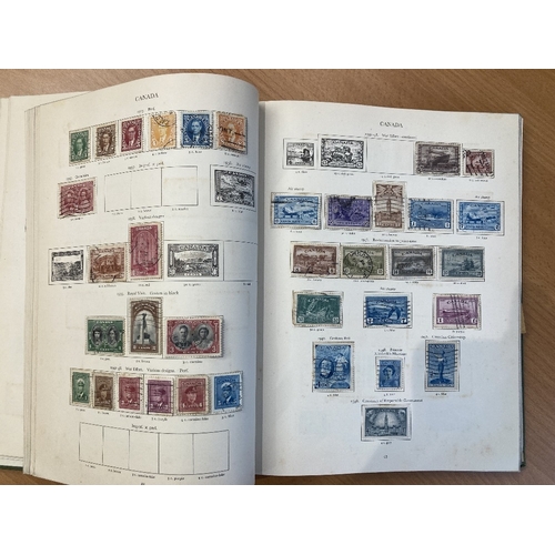 68 - STAMPS : BRITISH COMMONWEALTH, George VI printed Crown album in fair condition with a splattering of... 