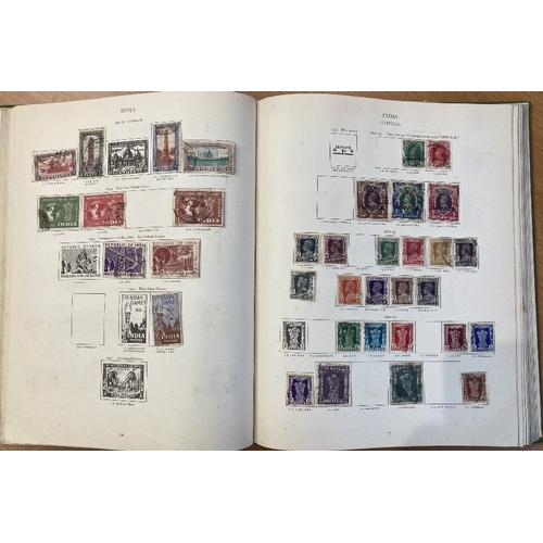 68 - STAMPS : BRITISH COMMONWEALTH, George VI printed Crown album in fair condition with a splattering of... 