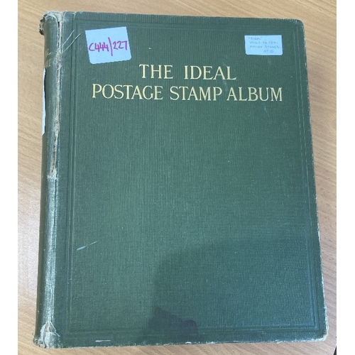 87 - STAMPS : IDEAL PRINTED ALBUM, a sparsely filled 1921 edition, Volume 1 album, for issues up to 1914-... 