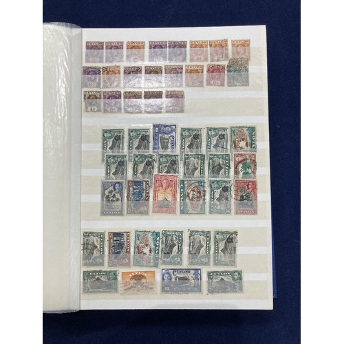 455 - STAMPS CEYLON Stock book crammed full of pre 1950 used issues with duplication