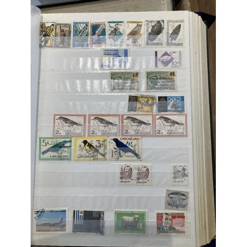 67 - STAMPS : Eight Stockbooks of All World stamps mint and used, sure to reward a careful view