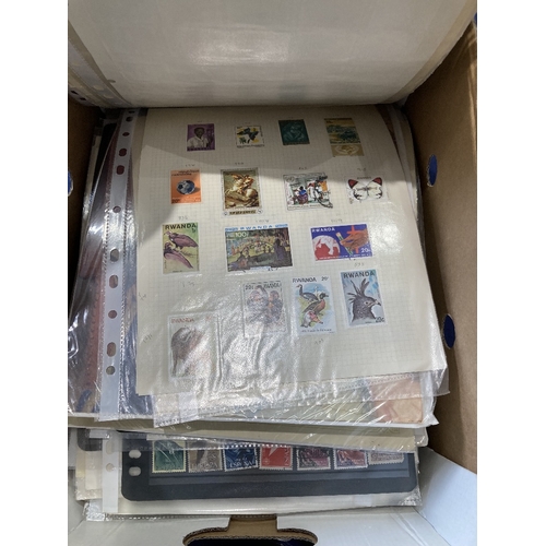 74 - STAMPS : Glory box of covers and album pages , a great rummage box to get stuck into !