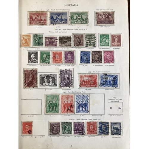 48 - STAMPS : British Commonwealth KGVI Crown album plus 3 stockbooks of mint and used. Some better mater... 