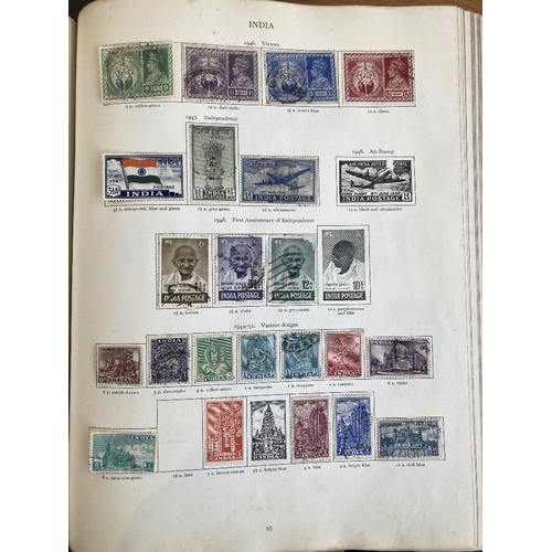 48 - STAMPS : British Commonwealth KGVI Crown album plus 3 stockbooks of mint and used. Some better mater... 