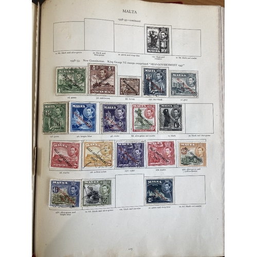 48 - STAMPS : British Commonwealth KGVI Crown album plus 3 stockbooks of mint and used. Some better mater... 