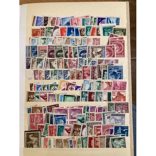 63 - STAMPS : All World in three stockbooks mint and used better spotted including mint Third Reich etc