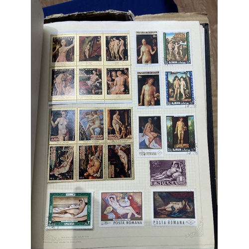 114 - STAMPS : Small box with four all World albums / stockbooks