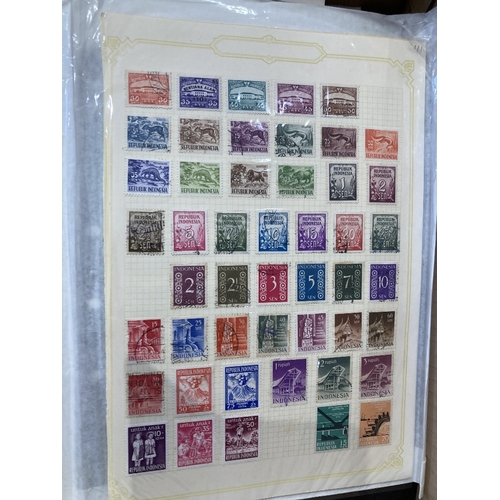 119 - STAMPS Good value glory box of all World on stockcards, packets, collections etc sure to reward