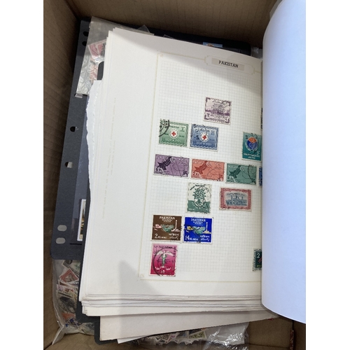 119 - STAMPS Good value glory box of all World on stockcards, packets, collections etc sure to reward