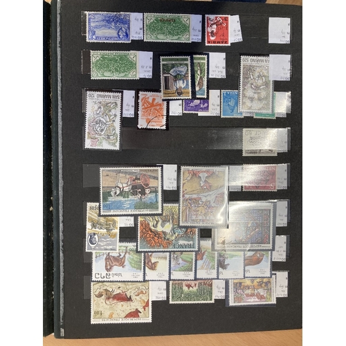 131 - STAMPS Two stockbooks with thematics including sets and minisheets etc, better spotted,