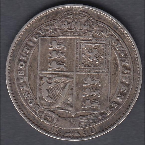 41 - COINS 1890 QV Shilling , good condition