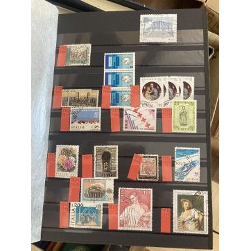 64 - STAMPS: Mixed box of World albums including couple of volumes of Italy