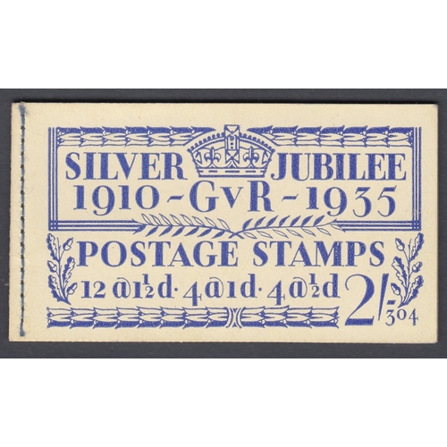 123 - Stamps Great Britain 1935 Silver Jubilee booklet 304 slight adhesion offsets on panes otherwise in g... 