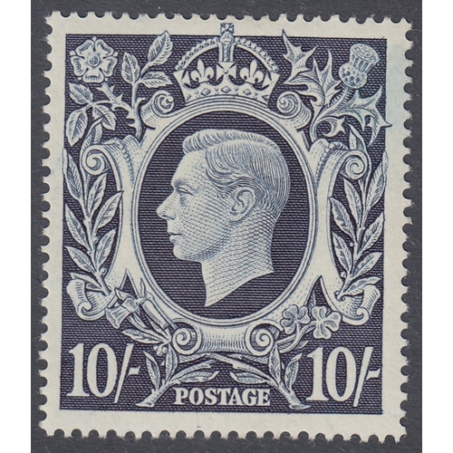 124 - STAMPS GREAT BRITAIN 1939 10/- Dark Blue mounted mint SG 478