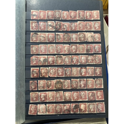 81 - STAMPS Six large stockbooks of used duplicated mainly GB stamps QE II. but includes some QV plus pos... 