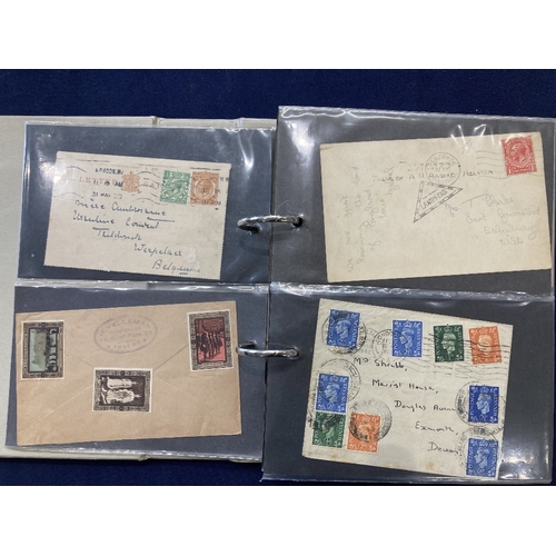 308 - STAMPS POSTAL HISTORY Album of EDVII to GVI postal history including postal stationery etc  (120 ite... 