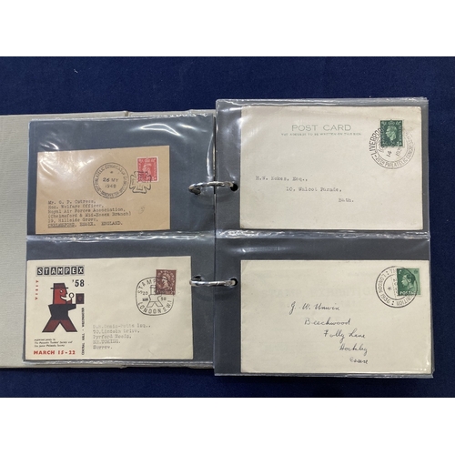 308 - STAMPS POSTAL HISTORY Album of EDVII to GVI postal history including postal stationery etc  (120 ite... 