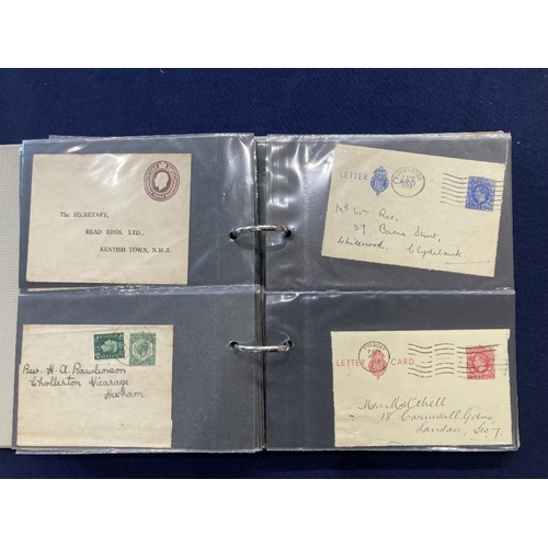 308 - STAMPS POSTAL HISTORY Album of EDVII to GVI postal history including postal stationery etc  (120 ite... 