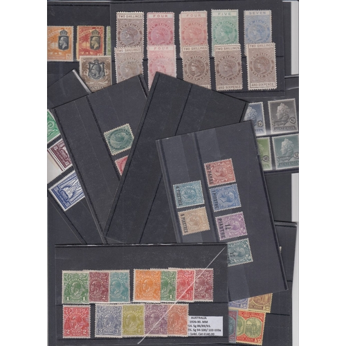 61 - STAMPS : BRITISH COMMONWEALTH, a selection of mint & used on 34 stockcards with some useful Australi... 