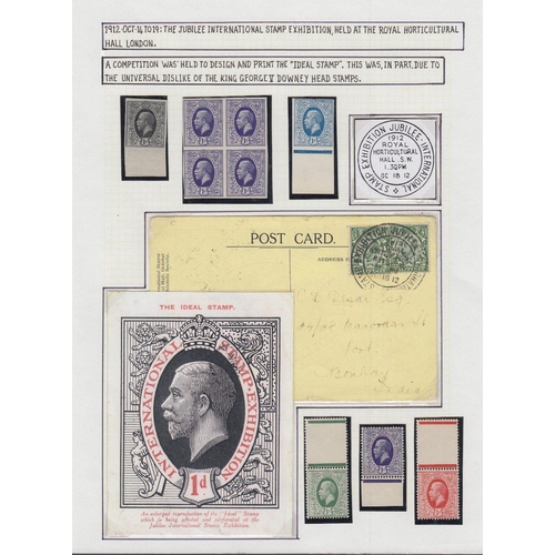 132 - STAMPS GREAT BRITAIN : 1912 Jubilee International Stamp Exhibition, Royal Horticultural Hall, London... 