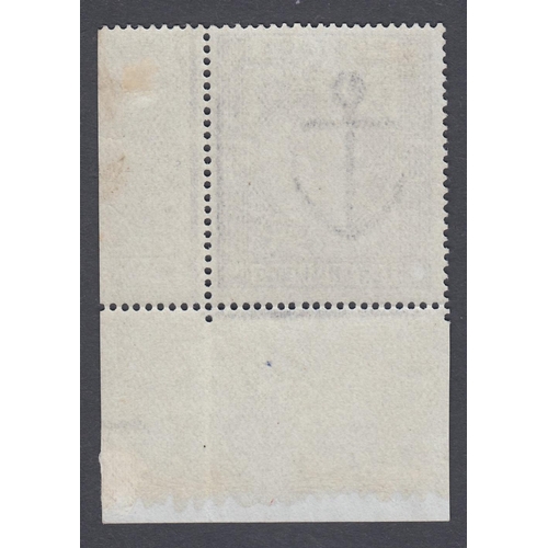 224 - STAMPS GREAT BRITAIN 1912 10/- Blue, superb unmounted mint lower corner marginal (mounted in margin)... 