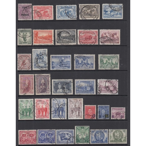 278 - STAMPS AUSTRALIA Used selection fine used 1918- 1970 on stock pages