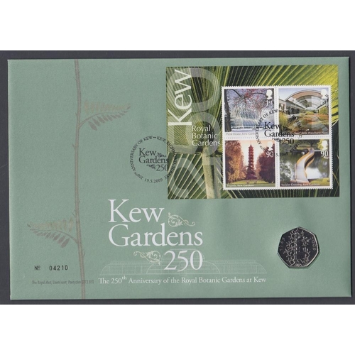 602 - COIN COVER 2009 KEW GARDENS 50p coin cover FDC, very scarce