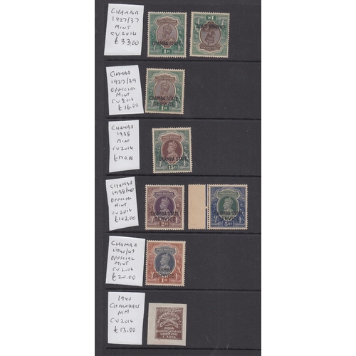 9 - STAMPS : indian States, Pakistan, Bahawalpur, Burma, mounted mint collection STC £1860