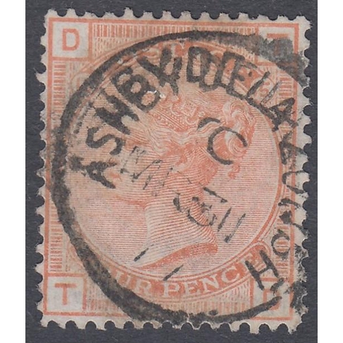 192 - STAMPS GREAT BRITAIN 1876 4d Vermilion, fine used example Ashby De La Zouch CDS SG 152