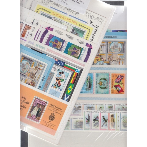 267 - STAMPS BARBUDA, selection of U/M sets, singles, mini-sheets etc on five double sided stock pages. Fa... 