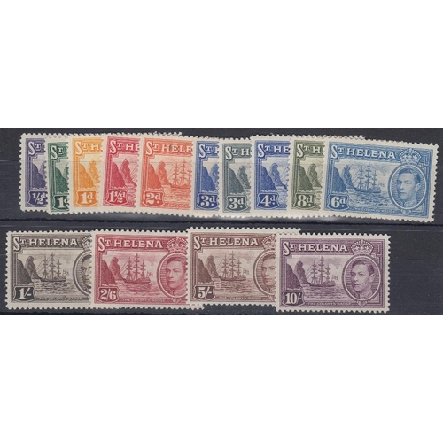 535 - STAMPS ST HELENA : 1938 lightly mounted mint set to 10/- SG 131-140